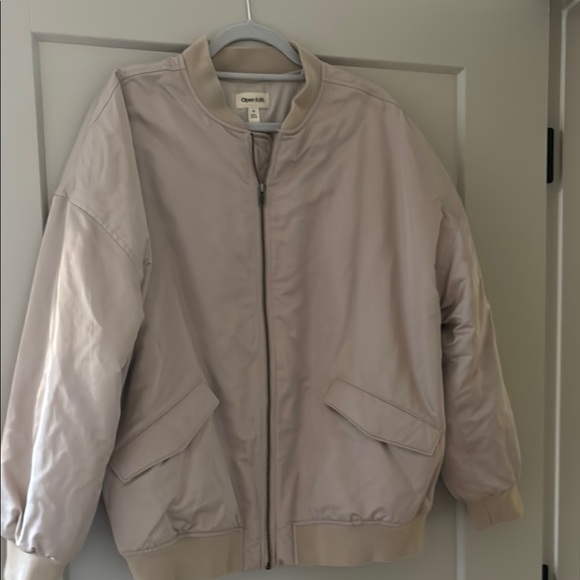 Open Edit Oxford Tan Bomber Jacket - Picture 3 of 8